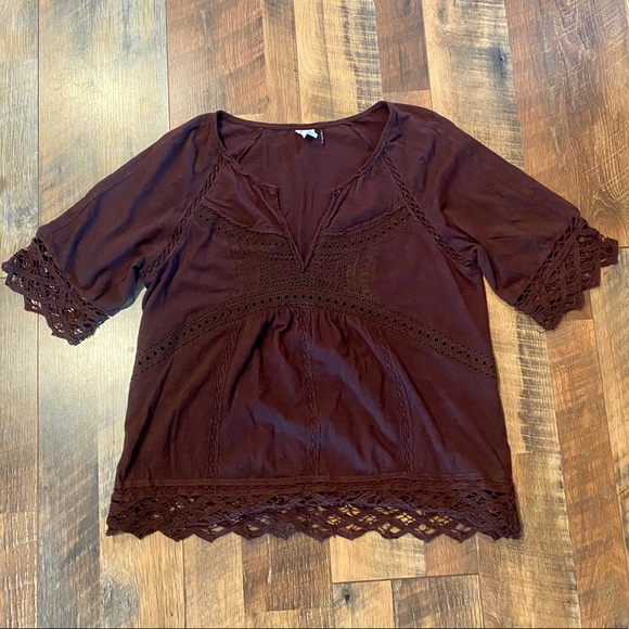 ANTHROPOLOGIE Akemi Kin Lace Trim Peasant Blouse - Picture 2 of 8